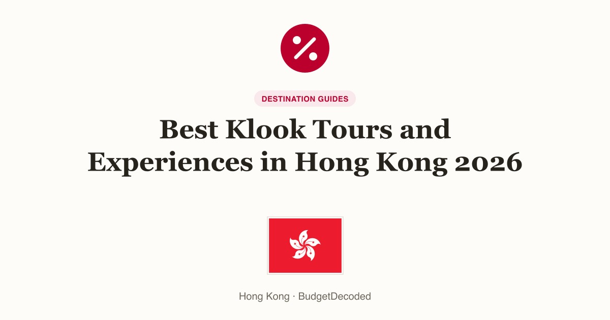 Best Klook Tours and Experiences in Hong Kong 2026
