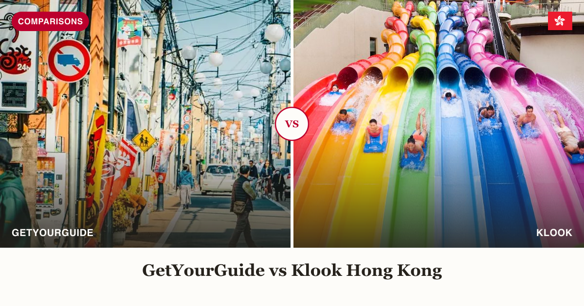 GetYourGuide walking tour icon and Water World Ocean Park ticket split comparison
