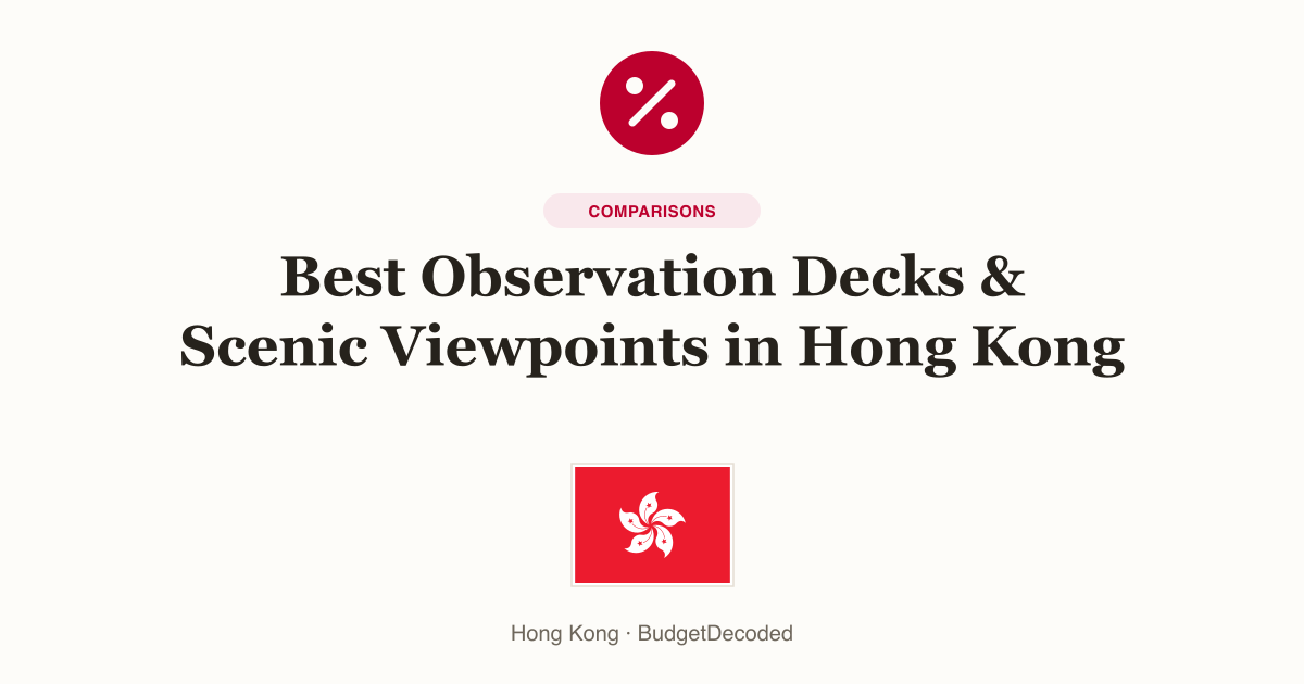 Best Observation Decks & Scenic Viewpoints in Hong Kong