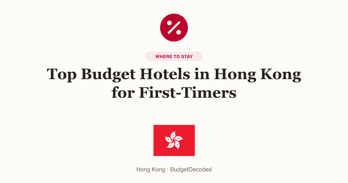 Top Budget Hotels in Hong Kong for First-Timers