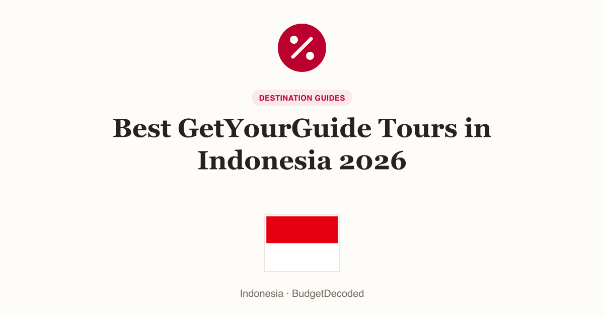 Best GetYourGuide Tours in Indonesia 2026
