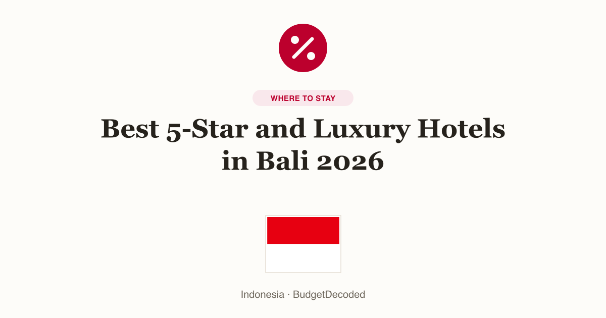 Best 5-Star and Luxury Hotels in Bali 2026