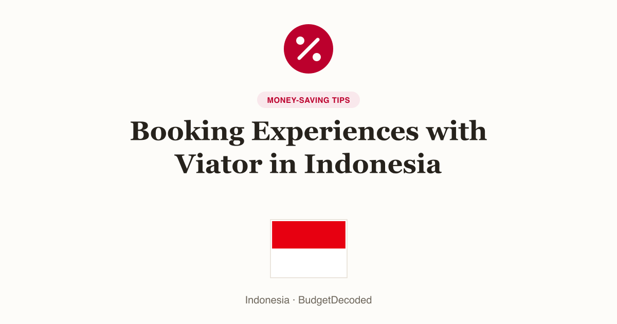 Booking Experiences with Viator in Indonesia