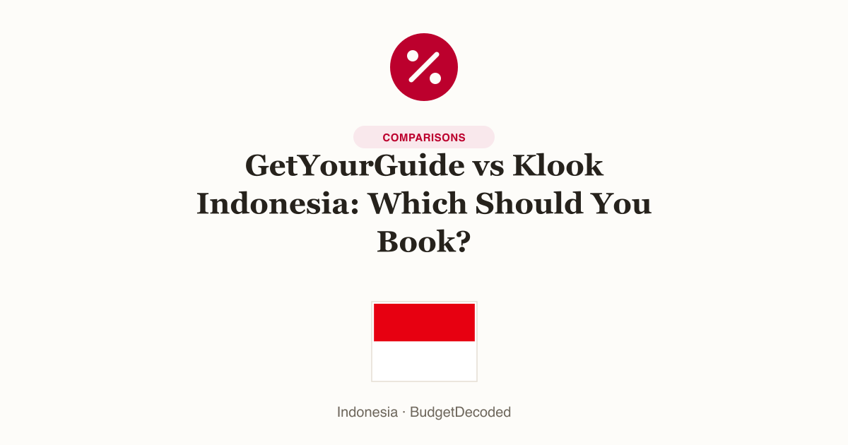 GetYourGuide vs Klook Indonesia: Which Should You Book?