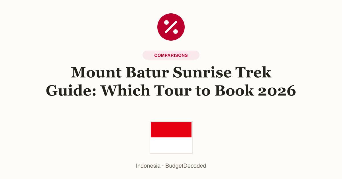 Mount Batur Sunrise Trek Guide: Which Tour to Book 2026