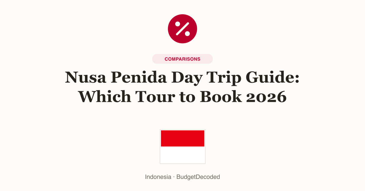 Nusa Penida Day Trip Guide: Which Tour to Book 2026