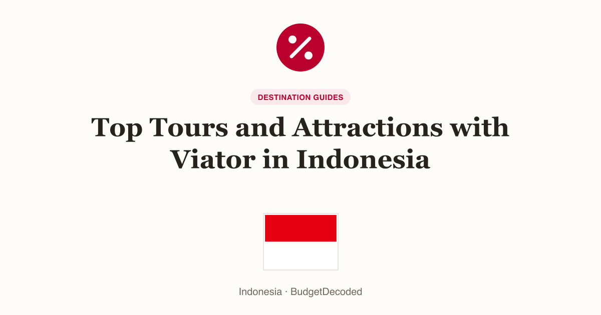 Top Tours and Attractions with Viator in Indonesia