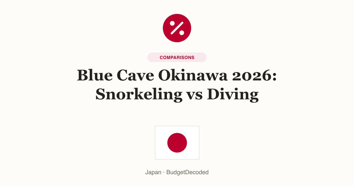 Blue Cave Okinawa 2026: Snorkeling vs Diving