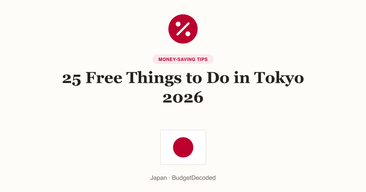 25 Free Things to Do in Tokyo 2026