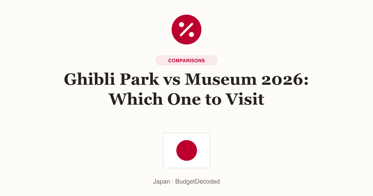 Ghibli Park vs Museum 2026: Which One to Visit