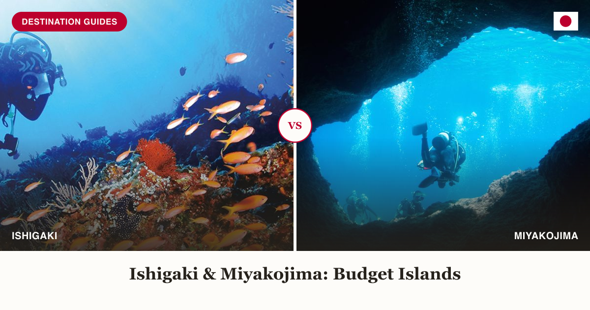 Blue Cave Okinawa snorkeling and scuba diving split comparison