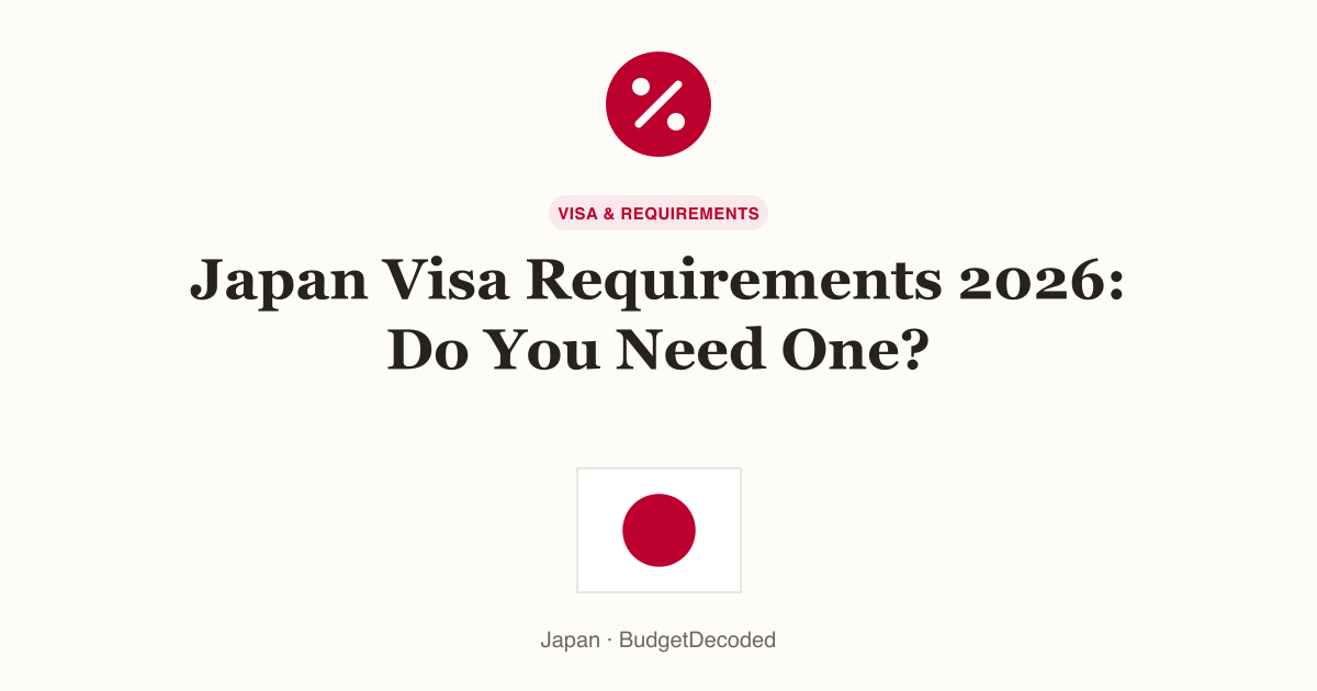 Japan Visa Requirements 2026: Do You Need One?