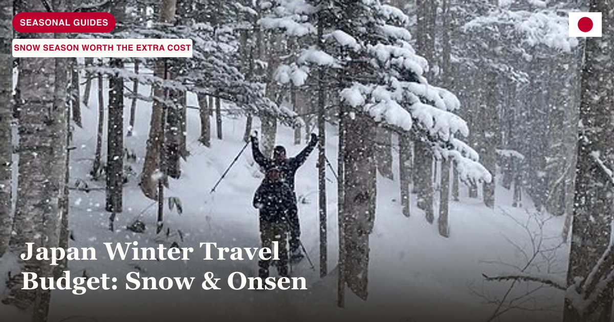Snowshoeing and onsen adventures in a winter wonderland