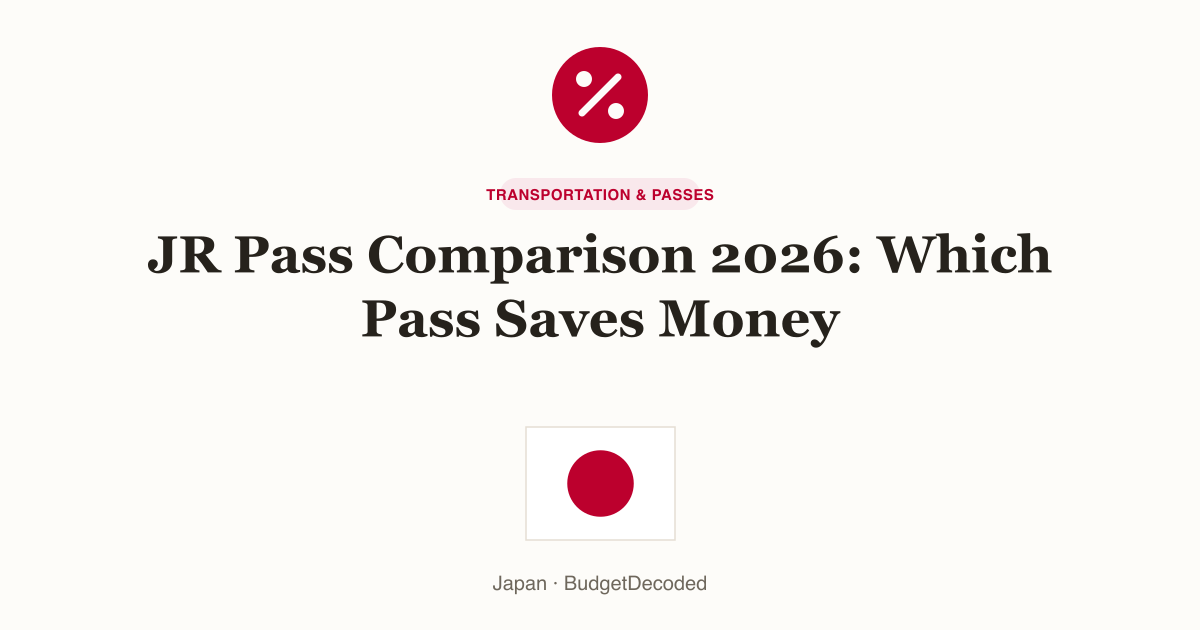 JR Pass Comparison 2026: Which Pass Saves Money