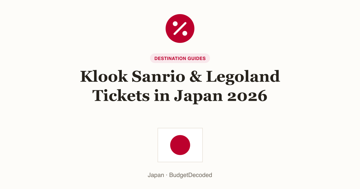 Klook Sanrio & Legoland Tickets in Japan 2026