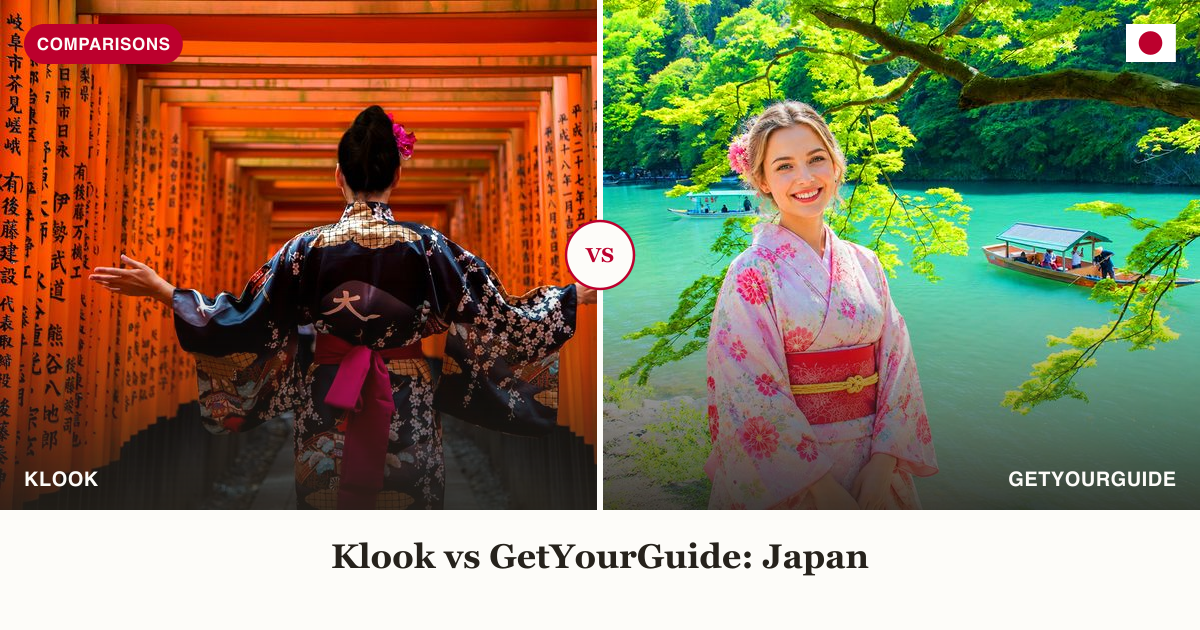 Fushimi Inari torii gates vs Arashiyama river boat split comparison image