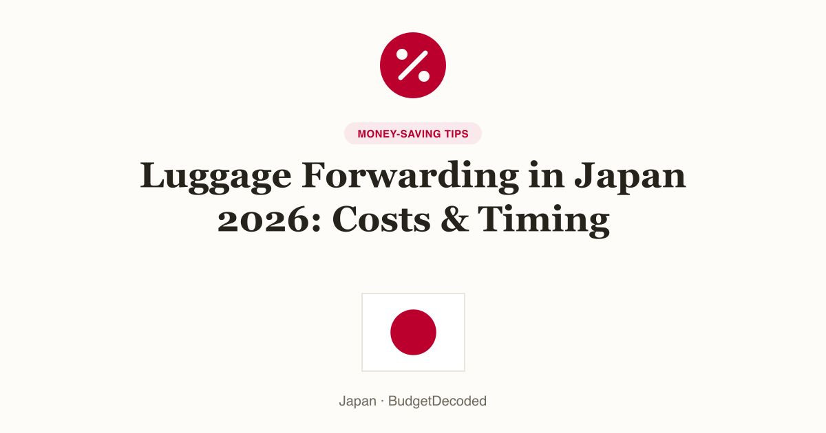 Luggage Forwarding in Japan 2026: Costs & Timing