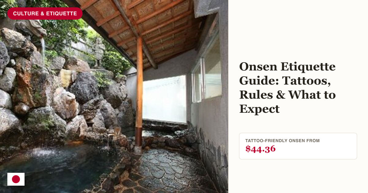 Tattoo-friendly Japanese bathing culture tour at Funaoka