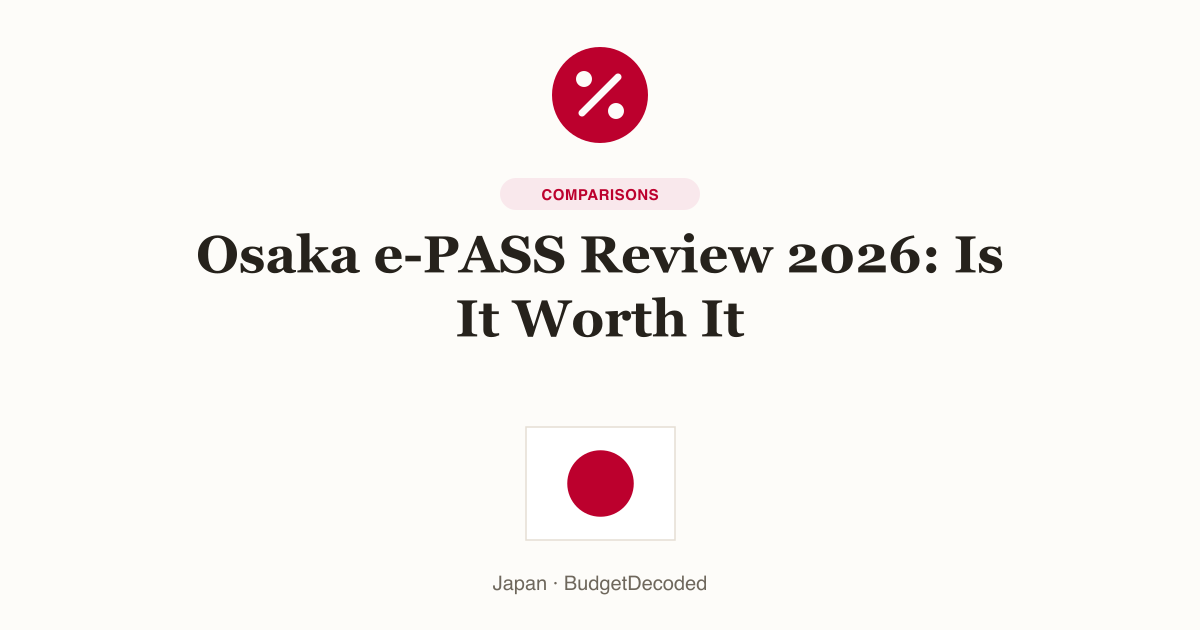 Osaka e-PASS Review 2026: Is It Worth It
