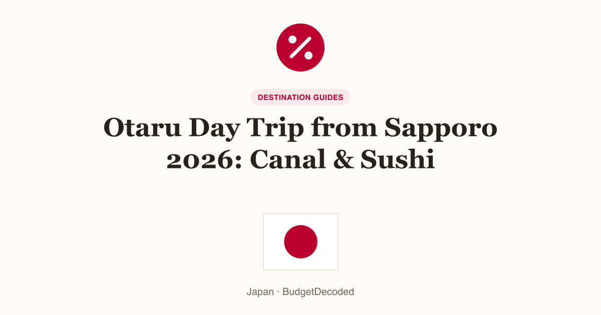 Otaru Day Trip from Sapporo 2026: Canal & Sushi