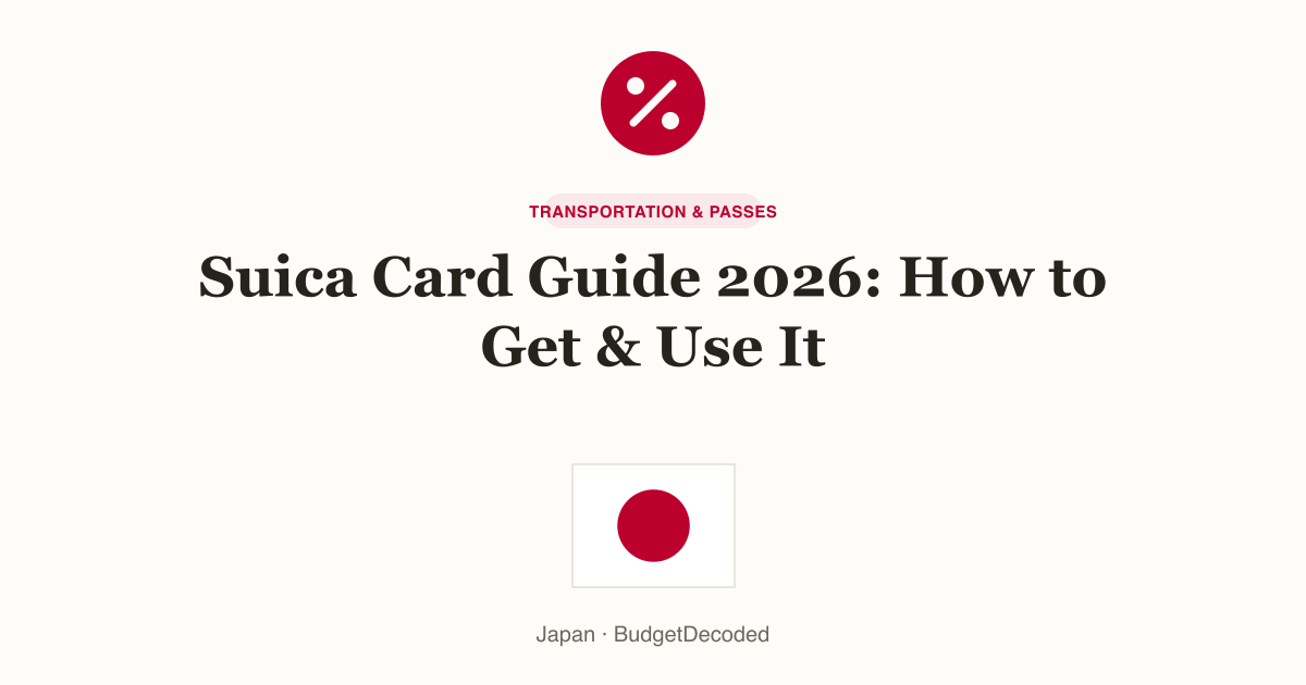 Suica Card Guide 2026: How to Get & Use It