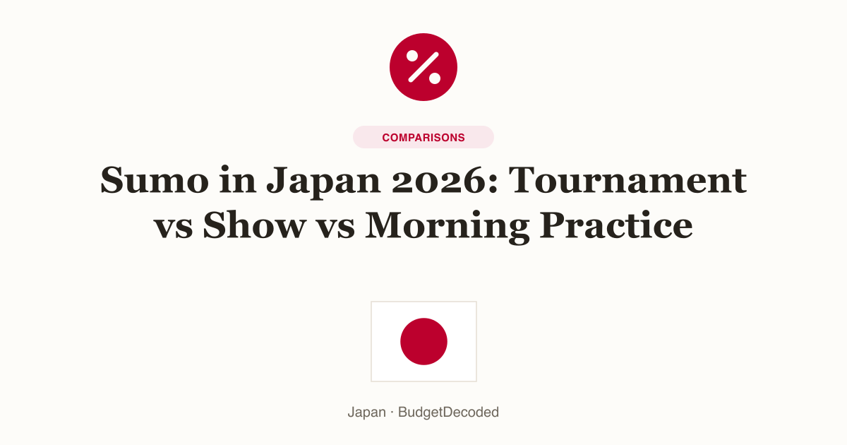 Sumo in Japan 2026: Tournament vs Show vs Morning Practice