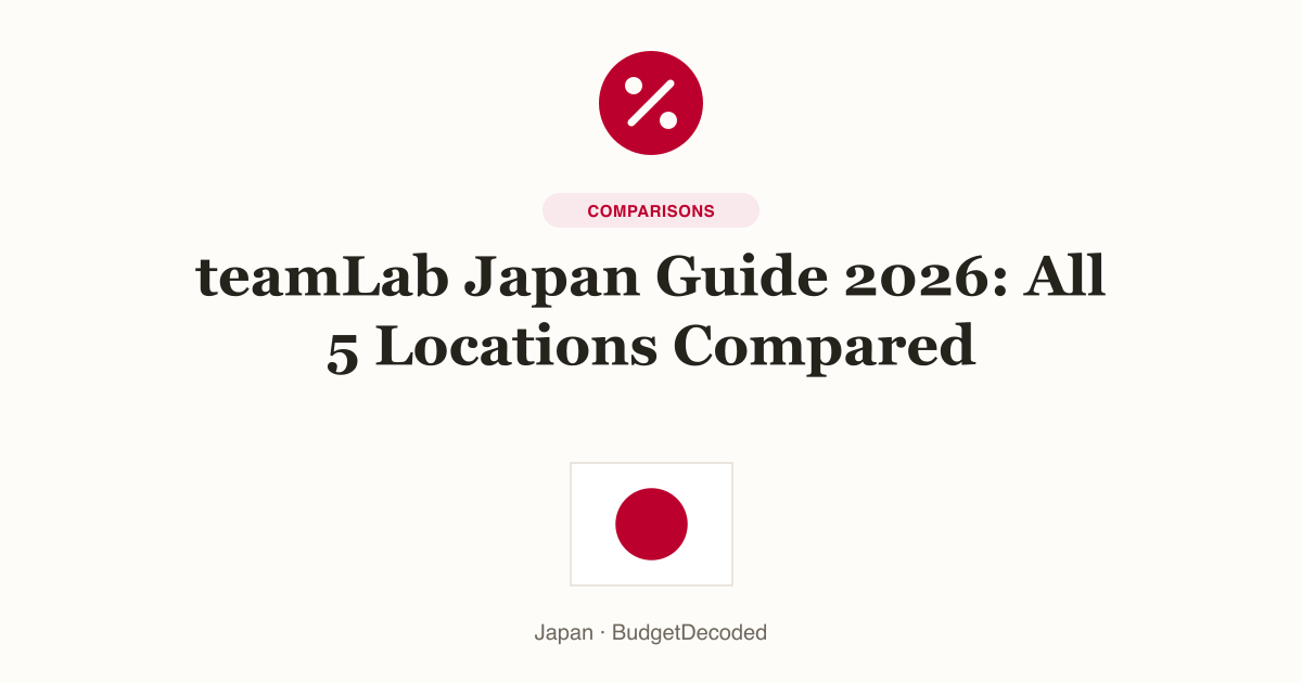 teamLab Japan Guide 2026: All 5 Locations Compared