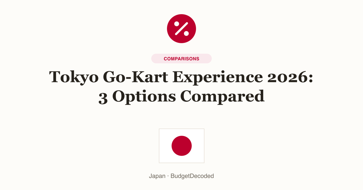 Tokyo Go-Kart Experience 2026: 3 Options Compared
