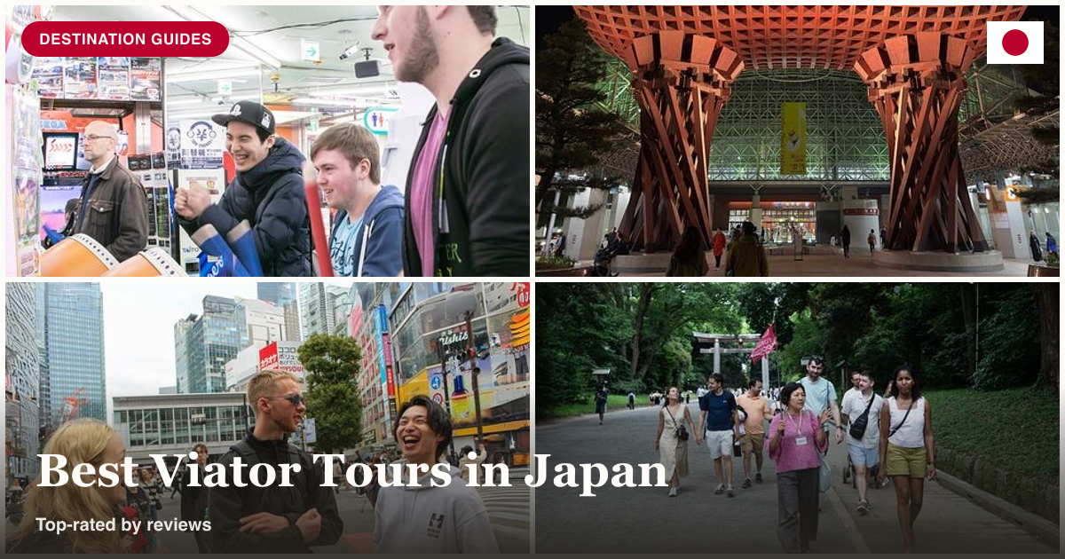 Akihabara anime fan tour, Kanazawa private tour, Tokyo personalized tour, and Meiji Shrine walk collage