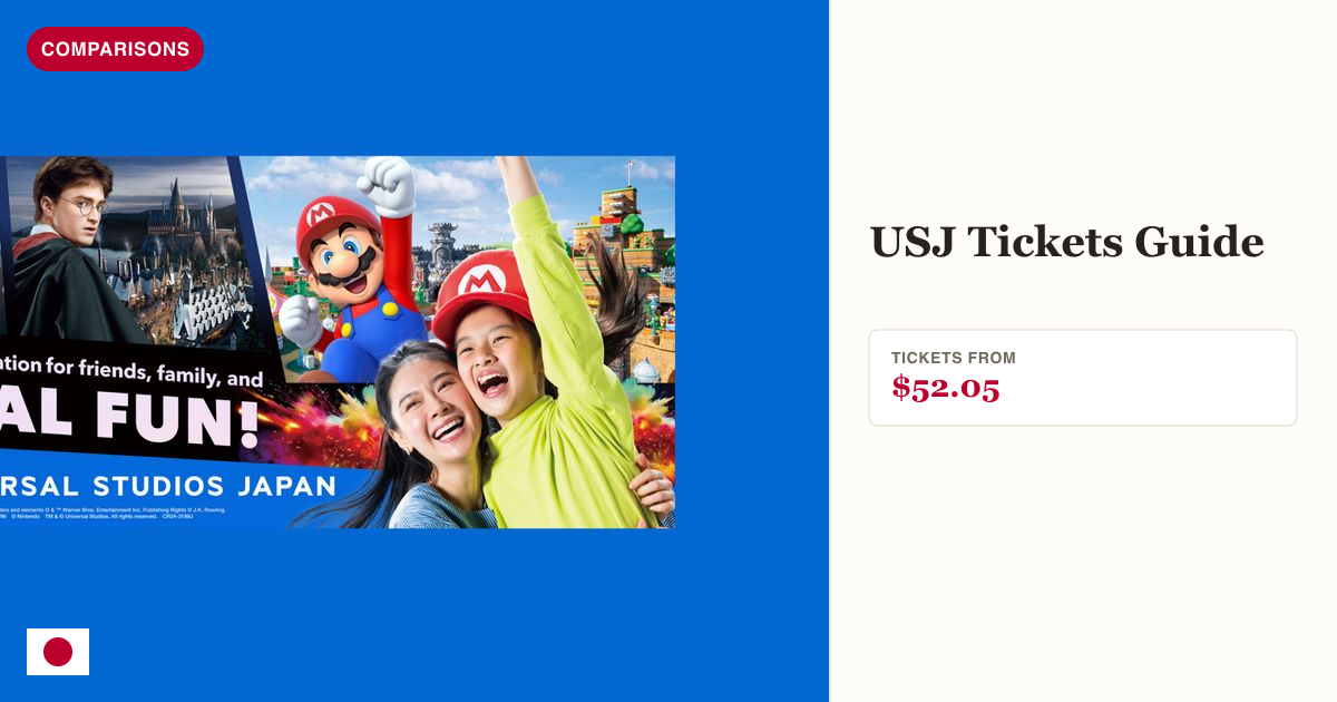 Universal Studios Japan Studio Pass ticket price panel