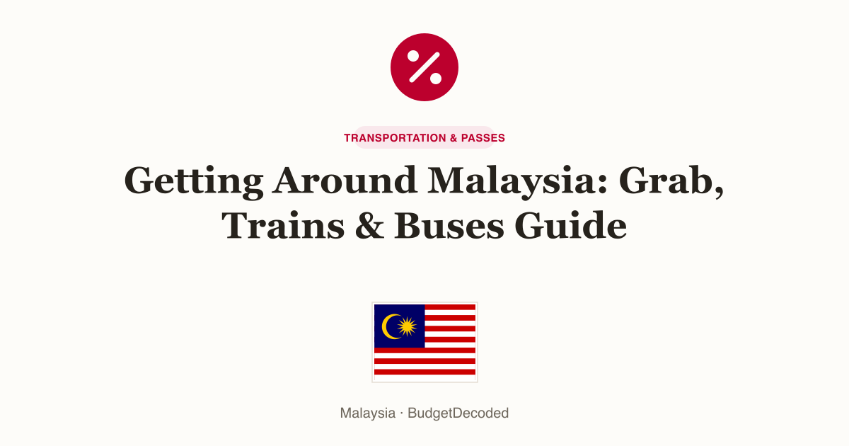 Getting Around Malaysia: Grab, Trains & Buses Guide