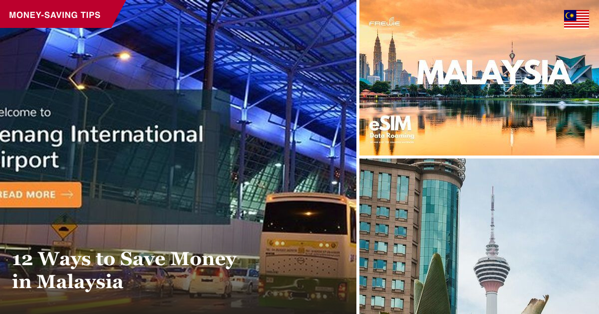 Penang Airport hotel transfer, tourist eSIM, and countryside Batu Caves tour collage