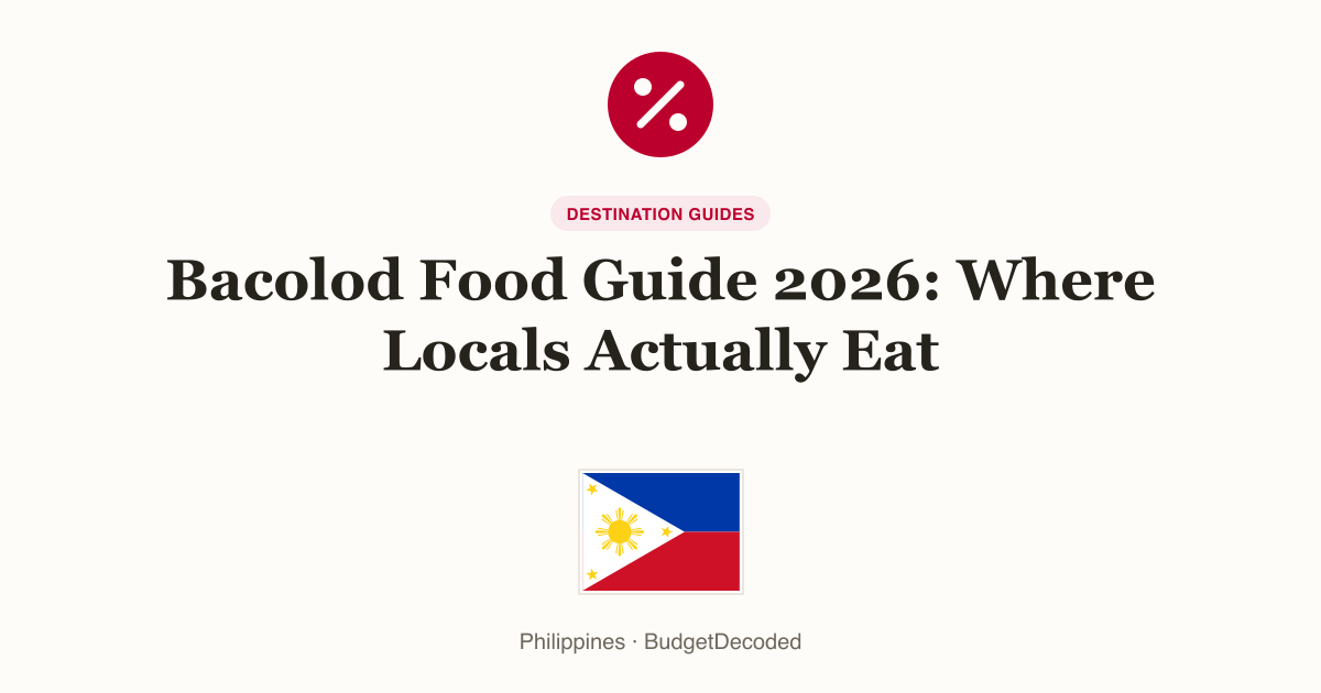 Bacolod Food Guide 2026: Where Locals Actually Eat