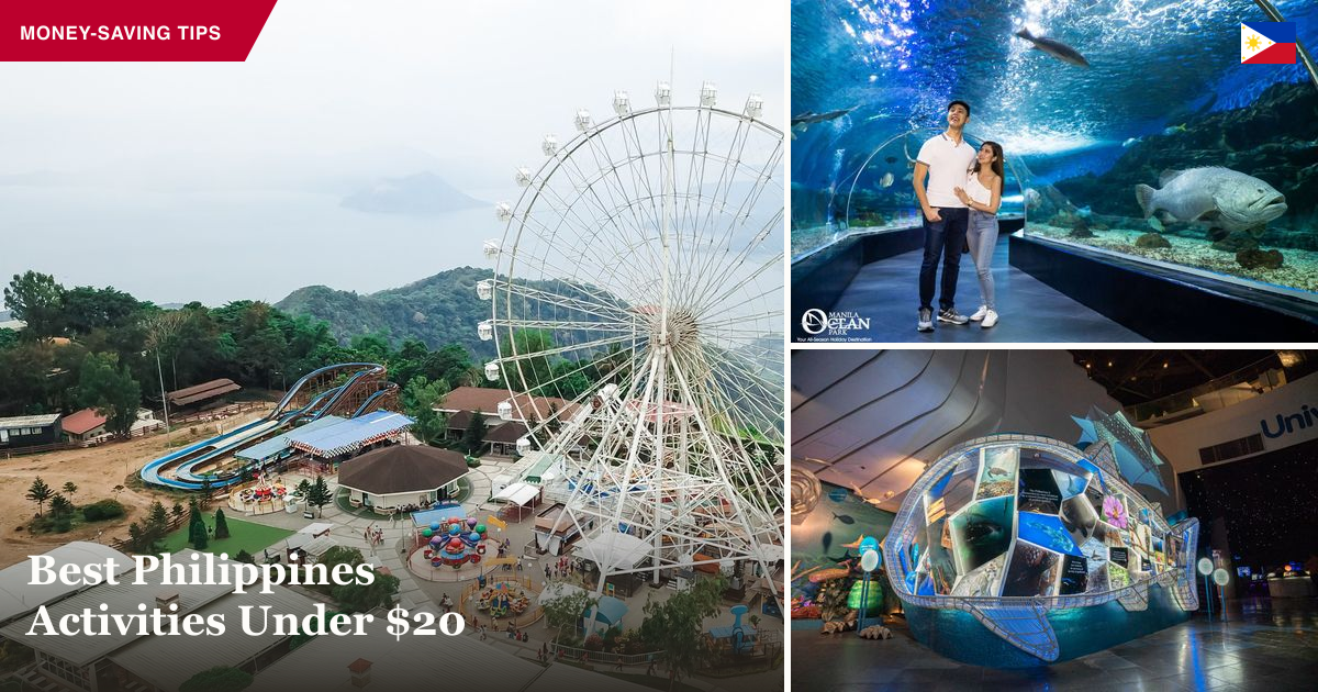 Sky Ranch Tagaytay, Manila Ocean Park, and Mind Museum BGC collage