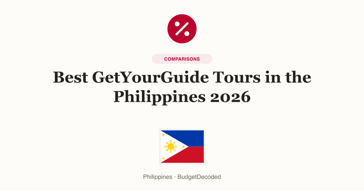 Best GetYourGuide Tours in the Philippines 2026