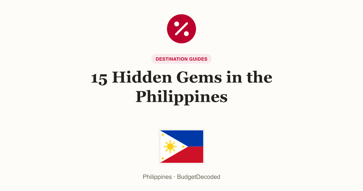 15 Hidden Gems in the Philippines