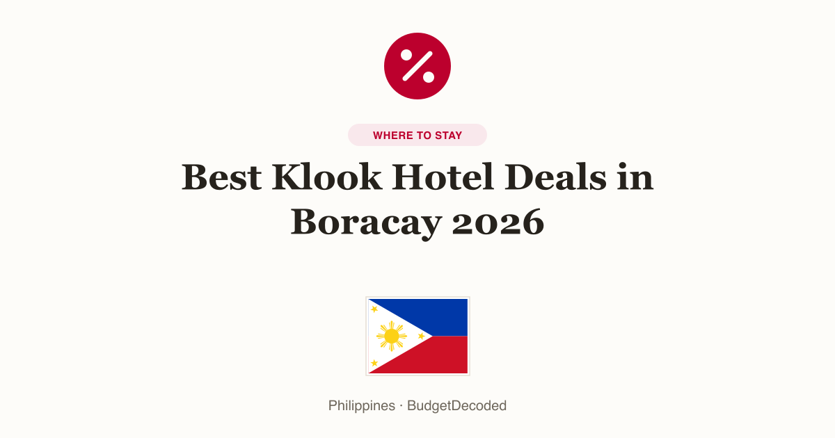 Best Klook Hotel Deals in Boracay 2026