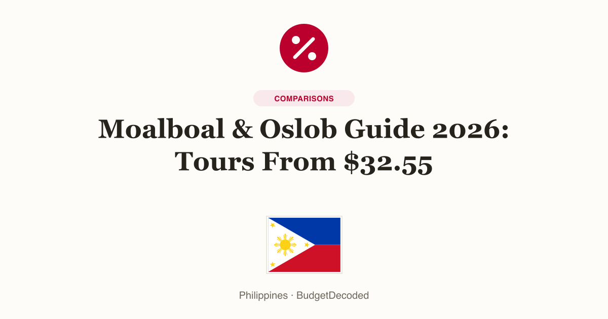 Moalboal & Oslob Guide 2026: Tours From $32.55