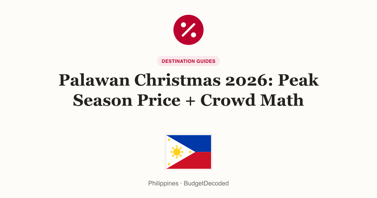 Palawan Christmas 2026: Peak Season Price + Crowd Math