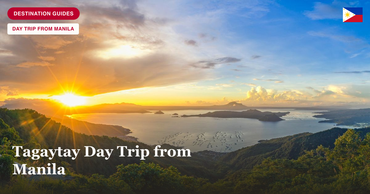 Taal Volcano sunset view from Tagaytay
