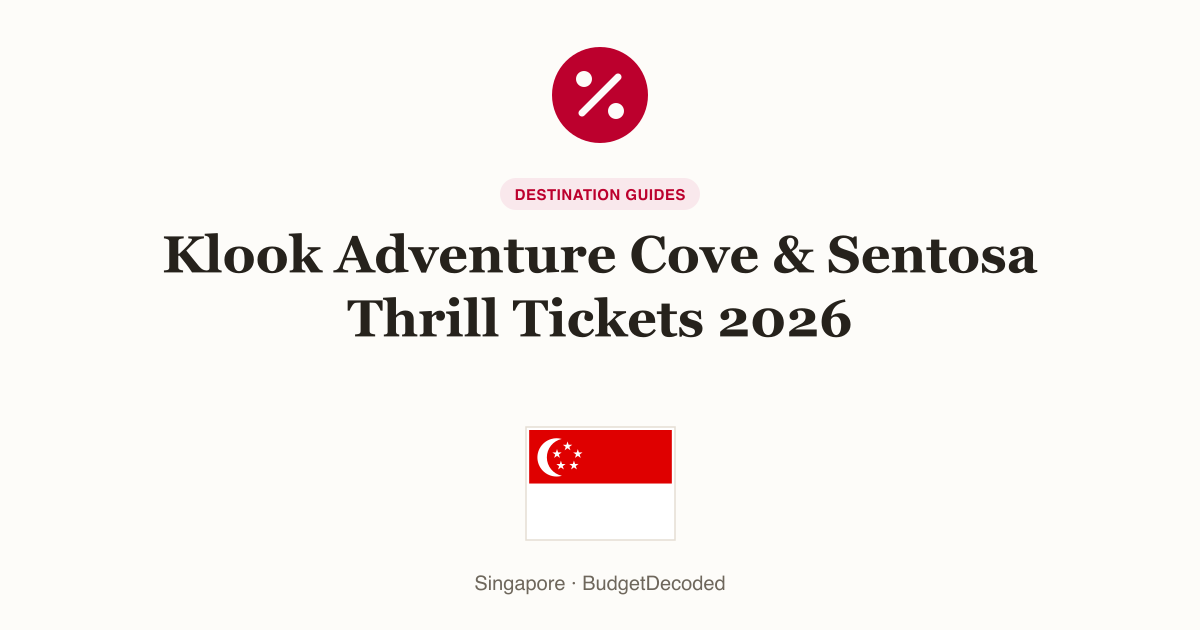 Klook Adventure Cove & Sentosa Thrill Tickets 2026