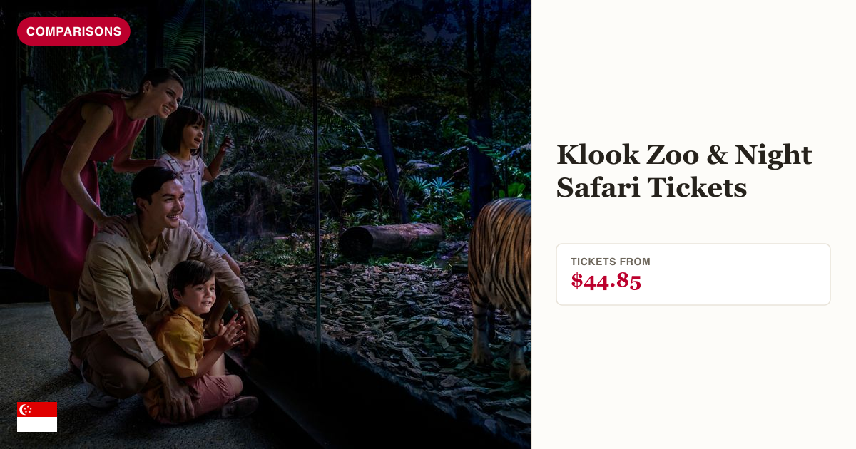 Mandai Night Safari ticket price panel