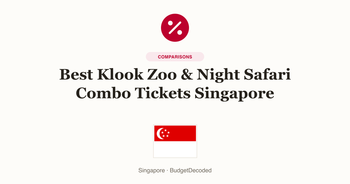 Best Klook Zoo & Night Safari Combo Tickets Singapore