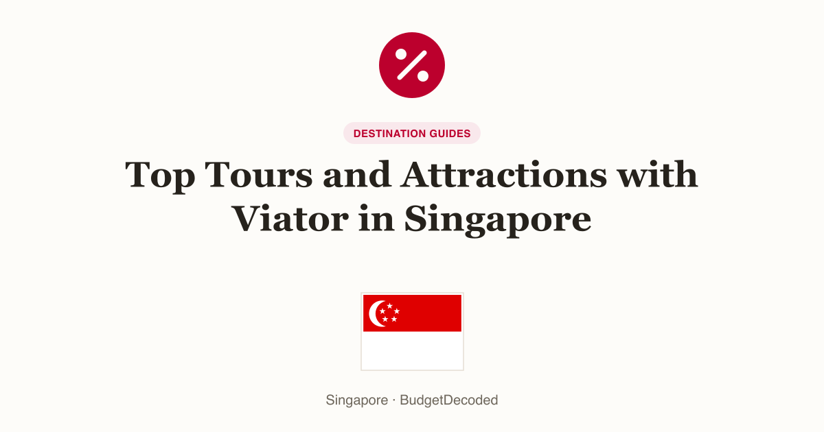 Top Tours and Attractions with Viator in Singapore
