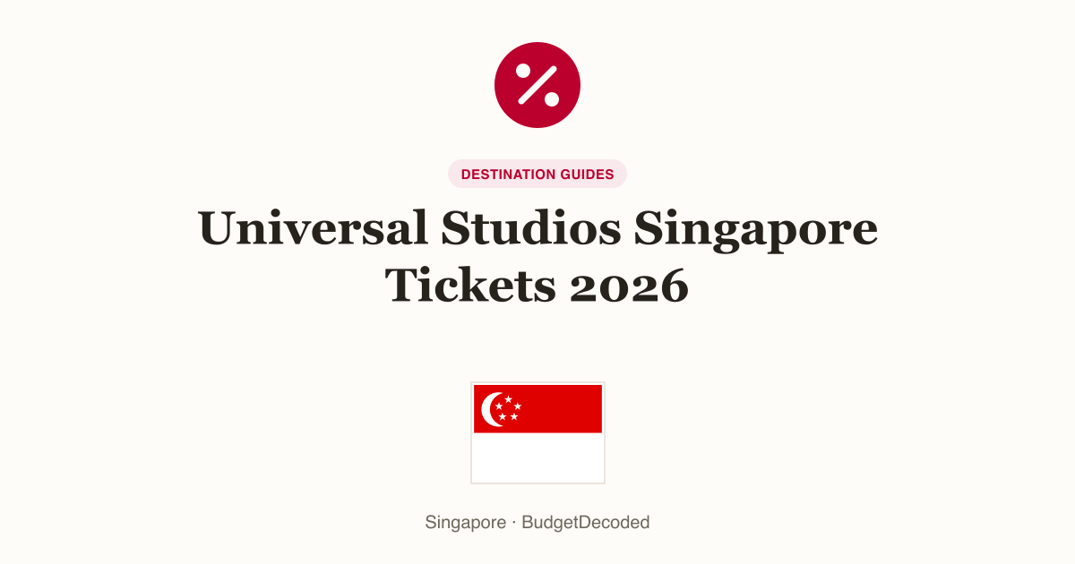 Universal Studios Singapore Tickets 2026