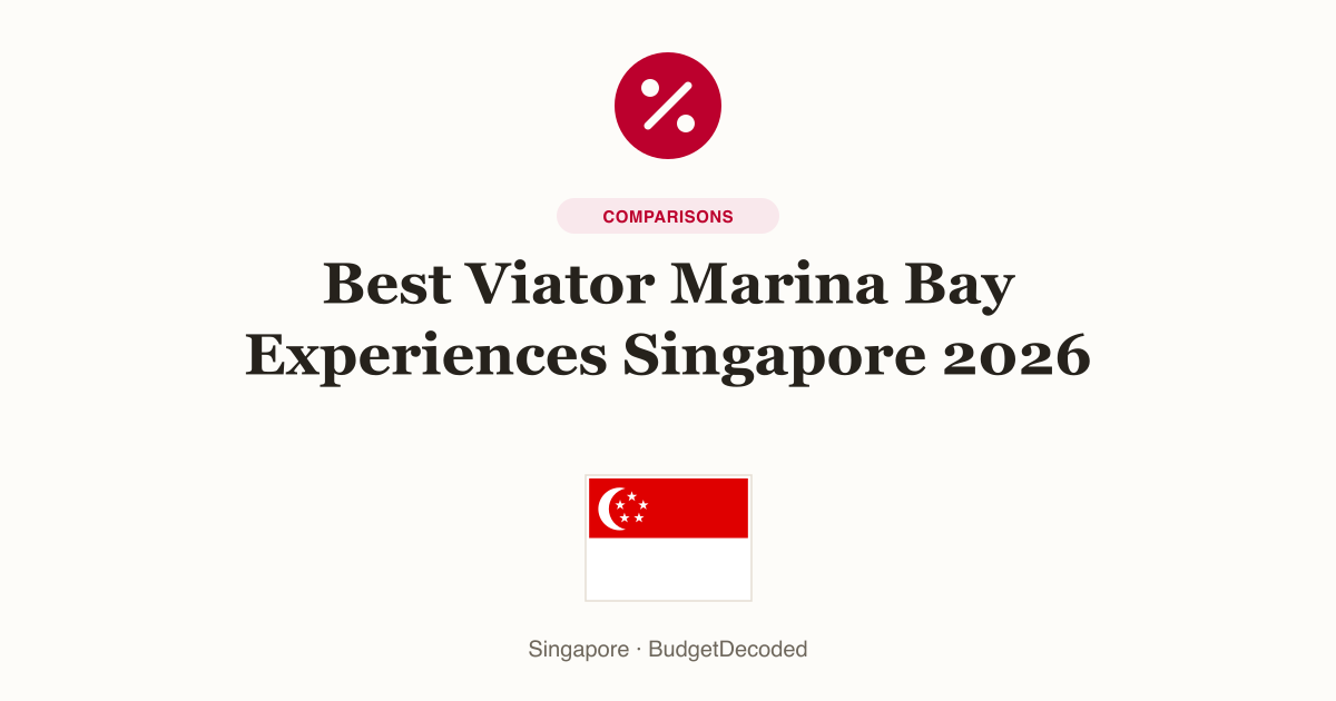 Best Viator Marina Bay Experiences Singapore 2026