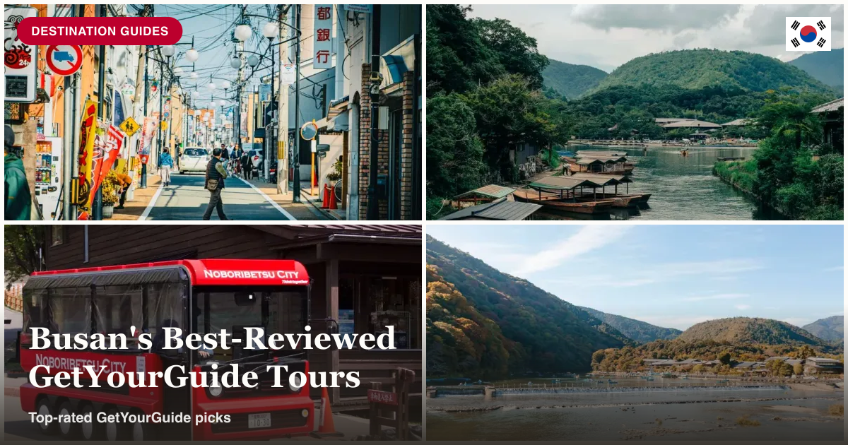 GetYourGuide walking, boat, bus, and day trip icons collage
