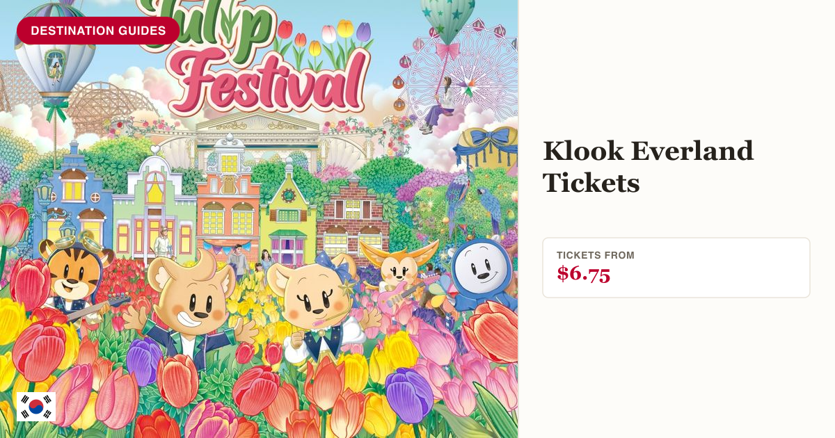 Everland Korea ticket price panel