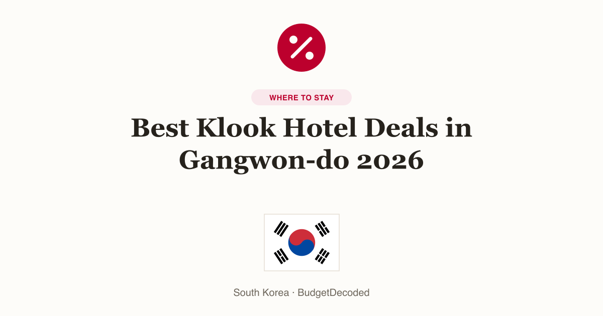 Best Klook Hotel Deals in Gangwon-do 2026