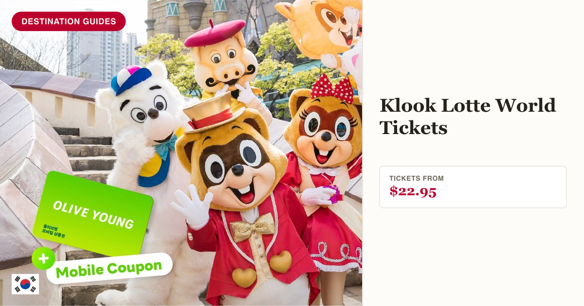 Lotte World ticket price panel